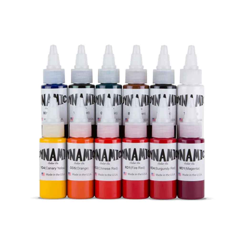 Professional 16-Color Tattoo Ink Set - Dynamic Shades - 1oz 30ml x 16  Bottles