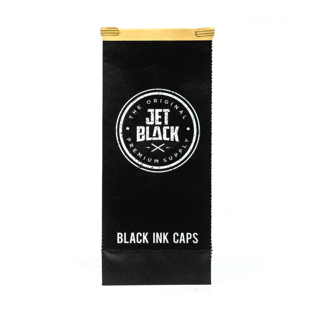 Black Plastic Disposable Ink Caps | Jet Black