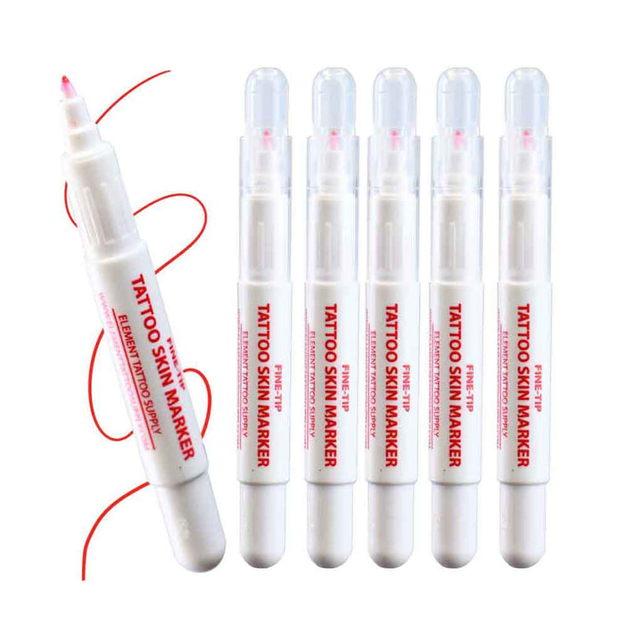 Tattoo Skin Markers Red Fine Tip