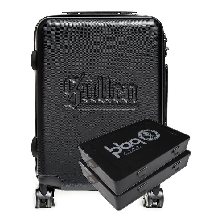 Sullen Blaq Paq Rhino Hard Case Roller Luggage Kit with 2 Free Cases Black